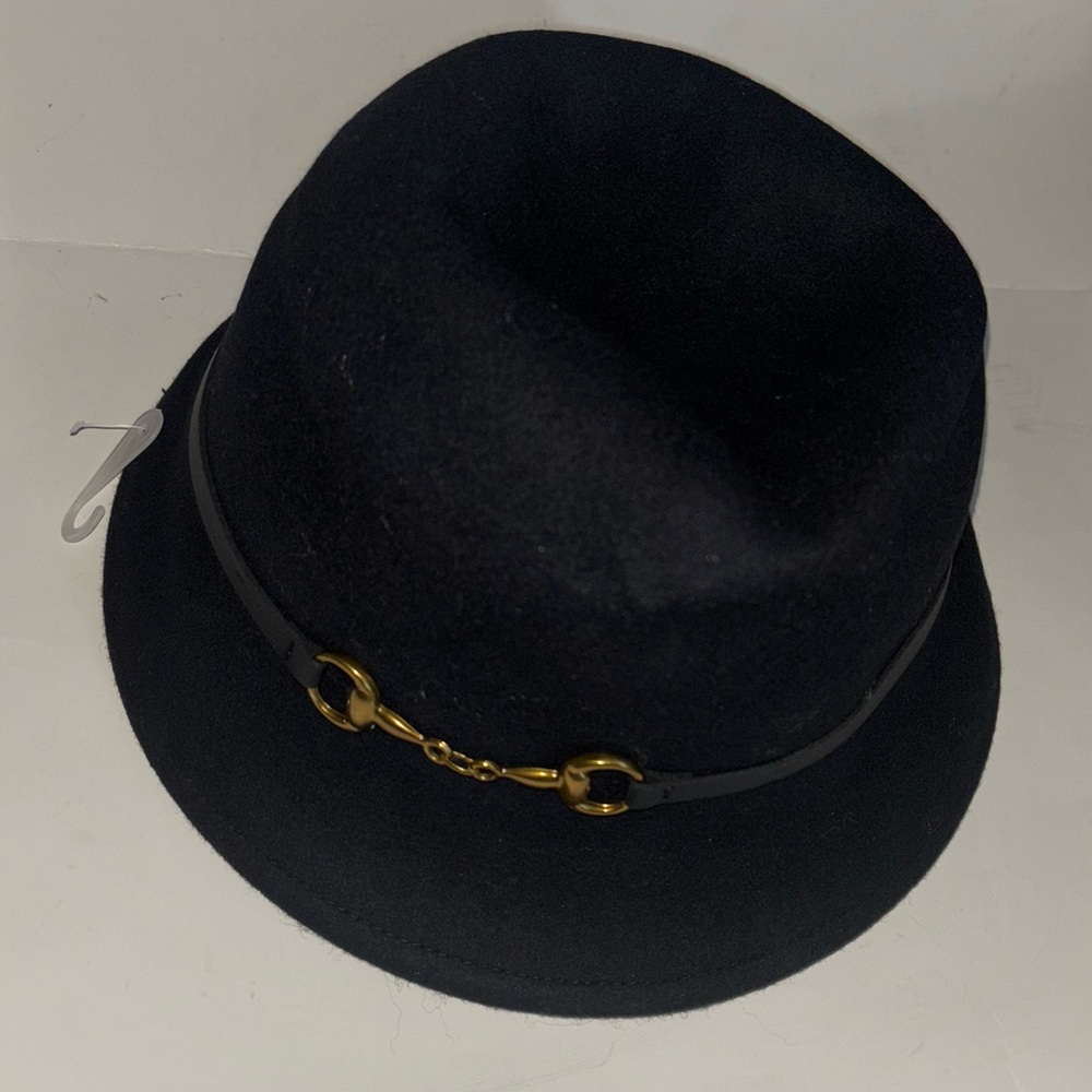 NWT Liz Claiborne Women's Black Cloche Hat 100% Wool